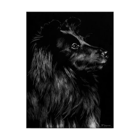 Julie T. Chapman 'Canine Scratchboard Vi' Canvas Art,35x47